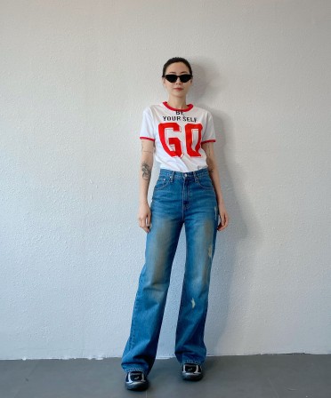 Washed Flares Jeans #250421